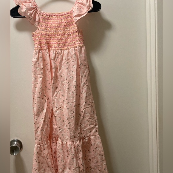 Other - Peach Floral Smocked Dress